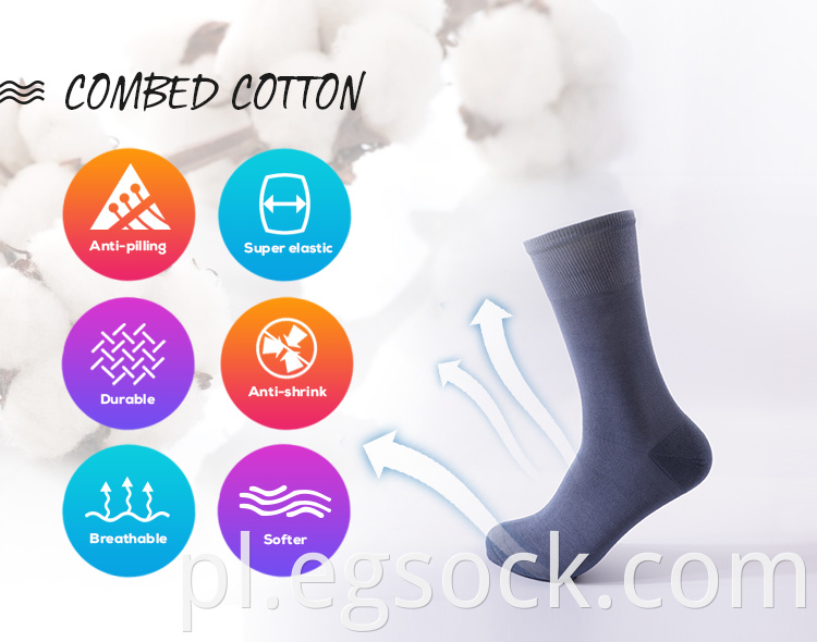 Summer Mercerized Cotton Dress Socks